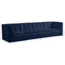 Meridian Relax Navy Velvet Modular Sofa IMAGE 11