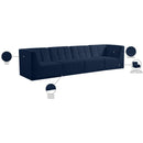 Meridian Relax Navy Velvet Modular Sofa IMAGE 12