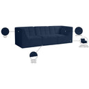 Meridian Relax Navy Velvet Modular Sofa IMAGE 11