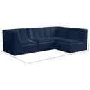 Meridian Relax Navy Velvet Modular Sectional IMAGE 15