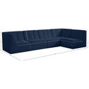 Meridian Relax Navy Velvet Modular Sectional IMAGE 14