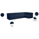 Meridian Relax Navy Velvet Modular Sectional IMAGE 15
