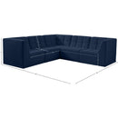 Meridian Relax Navy Velvet Modular Sectional IMAGE 10