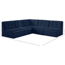 Meridian Relax Navy Velvet Modular Sectional IMAGE 11