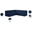 Meridian Relax Navy Velvet Modular Sectional IMAGE 12