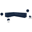 Meridian Relax Navy Velvet Modular Sectional IMAGE 15