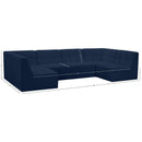 Meridian Relax Navy Velvet Modular Sectional IMAGE 10