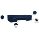Meridian Relax Navy Velvet Modular Sectional IMAGE 11