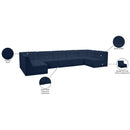 Meridian Relax Navy Velvet Modular Sectional IMAGE 11