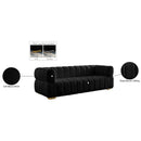 Meridian Gwen Black Velvet Sofa IMAGE 16