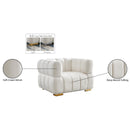 Meridian Gwen Cream Velvet Chair IMAGE 16