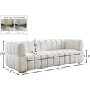 Meridian Gwen Cream Velvet Sofa IMAGE 15