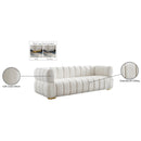 Meridian Gwen Cream Velvet Sofa IMAGE 16