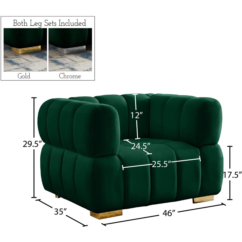 Meridian Gwen Green Velvet Chair IMAGE 15
