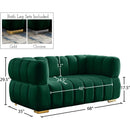 Meridian Gwen Green Velvet Loveseat IMAGE 15
