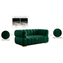 Meridian Gwen Green Velvet Loveseat IMAGE 16