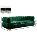Meridian Gwen Green Velvet Sofa IMAGE 15