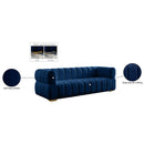 Meridian Gwen Navy Velvet Sofa IMAGE 16