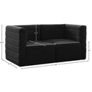 Meridian Quincy Black Velvet Modular Sofa IMAGE 14