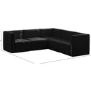 Meridian Quincy Black Velvet Modular Sectional IMAGE 13