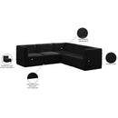 Meridian Quincy Black Velvet Modular Sectional IMAGE 14