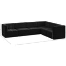 Meridian Quincy Black Velvet Modular Sectional IMAGE 14
