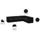 Meridian Quincy Black Velvet Modular Sectional IMAGE 15