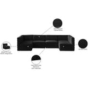 Meridian Quincy Black Velvet Modular Sectional IMAGE 15
