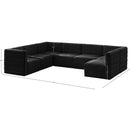 Meridian Quincy Black Velvet Modular Sectional IMAGE 16