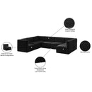 Meridian Quincy Black Velvet Modular Sectional IMAGE 17
