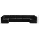 Meridian Quincy Black Velvet Modular Sectional IMAGE 14