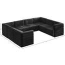 Meridian Quincy Black Velvet Modular Sectional IMAGE 15