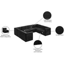 Meridian Quincy Black Velvet Modular Sectional IMAGE 16