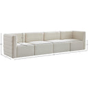 Meridian Quincy Cream Velvet Modular Sofa IMAGE 14