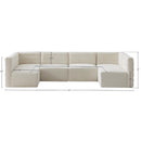 Meridian Quincy Cream Velvet Modular Sectional IMAGE 14