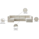 Meridian Quincy Cream Velvet Modular Sectional IMAGE 15