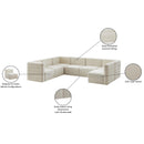 Meridian Quincy Cream Velvet Modular Sectional IMAGE 17