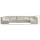 Meridian Quincy Cream Velvet Modular Sectional IMAGE 14