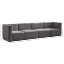 Meridian Quincy Grey Velvet Modular Sofa IMAGE 14