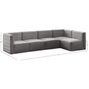 Meridian Quincy Grey Velvet Modular Sectional IMAGE 14