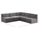 Meridian Quincy Grey Velvet Modular Sectional IMAGE 13