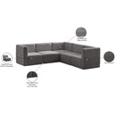 Meridian Quincy Grey Velvet Modular Sectional IMAGE 14