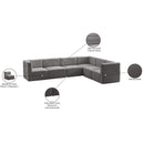 Meridian Quincy Grey Velvet Modular Sectional IMAGE 15