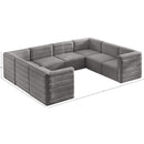Meridian Quincy Grey Velvet Modular Sectional IMAGE 15
