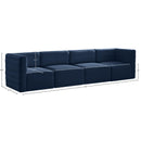 Meridian Quincy Navy Velvet Modular Sofa IMAGE 14