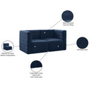 Meridian Quincy Navy Velvet Modular Sofa IMAGE 15