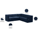 Meridian Quincy Navy Velvet Modular Sectional IMAGE 14