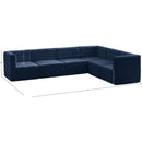 Meridian Quincy Navy Velvet Modular Sectional IMAGE 14