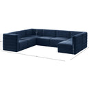 Meridian Quincy Navy Velvet Modular Sectional IMAGE 16