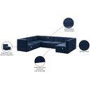 Meridian Quincy Navy Velvet Modular Sectional IMAGE 17